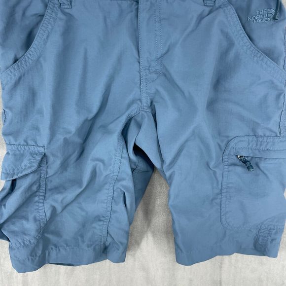 The North Face Shorts Womens 6 Blue 100% Nylon Outdoors Hiking Logo Camping - Picture 3 of 14
